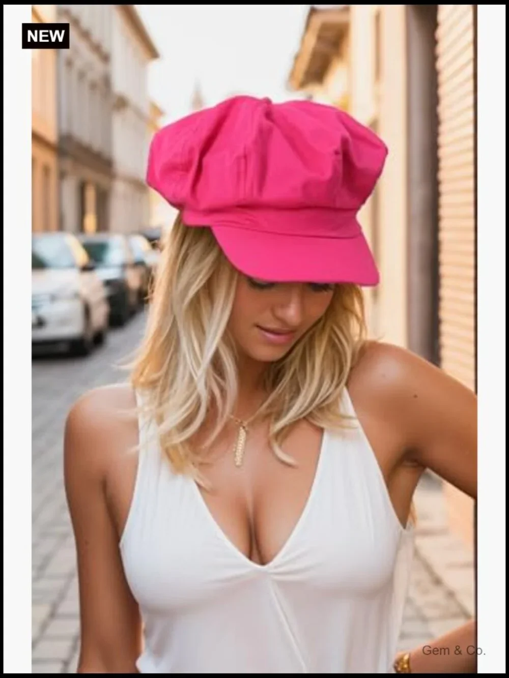 Vintage Cabbie Newsboy Hat - 100% Cotton 8 Panels Sun Hat